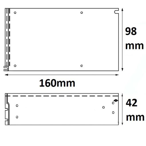 LED trafó 24 V/DC, 0-250 W, rács