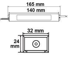 LED trafó 12V/DC, 0-30W, IP66