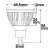 MR16 LED reflektor 5,5W COB, 38°, hideg fehér, dimmelheto