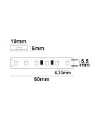 LED AQUA827 flexibilis szalag, 24V, 10W, IP68, meleg fehér, 120 LED/m
