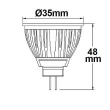 MR11 LED szpot fényforrás, COB,  38°, meleg fehér