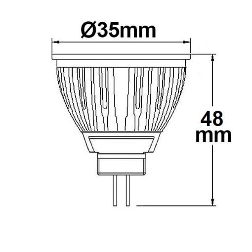 MR11 LED szpot fényforrás, COB,  38°, meleg fehér