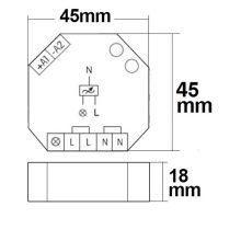 ELTAKO univerzáli fényeroszabályozó 230V-os fényforrásnak/trafónak, 400VA