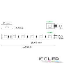 LED SIL840 flexibilis szalag, 24V, 14.4W, IP20, semleges fehér, 60 LED/m