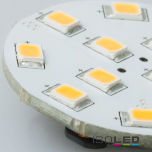 G4 LED szpot fényforrás, 12 SMD chippel, 2W,meleg fehér, oldalsó foglalattal