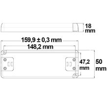 LED trafó 24V/DC, 0-30W, ultra-lapos, SELV