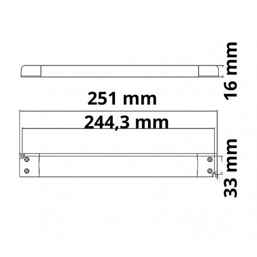 LED trafó 24V/DC, 0-30W, ultra vékony, SELV