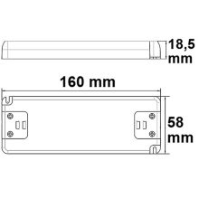 LED trafó 12V/DC, 0-50W, ultra-lapos, SELV