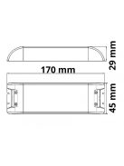 LED trafó 12V/DC, 0-70W, SELV