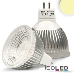   MR16 LED szpot fényforrás, COB, 6W, üveg, 70°, meleg fehér, dimmelheto
