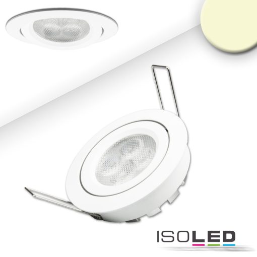 LED süllyesztett szpotlámpa, fehér, 8W, 72°, meleg fehér, dimmelheto