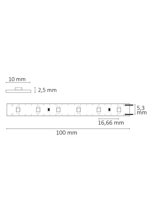 LED SIL825 flexibilis szalag, 24V, 4,8W, IP20, meleg fehér