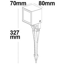 LED kültéri lámpa, Cube IP65, 4x2W CREE, antracit, meleg fehér