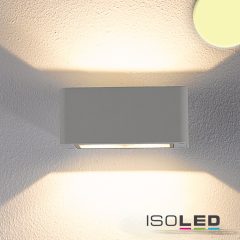   LED fali lámpa, Up&Down, 4x3W CREE, IP54, ezüst, meleg fehér