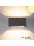 LED fali lámpa, Up&Down, 4x3W CREE, IP54, antracit, meleg fehér