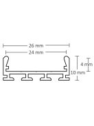 LED konstrukciós profil WING20 kis, eloxált, L: 200cm