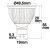   MR16 LED szpot fényforrásfény 6W üveg diffúz, 120°, meleg fehér