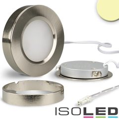   LED slim süllyesztheto/felületre szerelt lámpa MiniAMP,ezüst,3W,12V DC, IP52,meleg fehér, dimmelheto