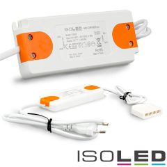   Sys-Slim Trafó, 12 V/DC, 0-15 W, lapos dugóval és 4-es Mini AMP elosztóval