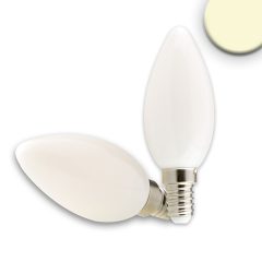   E14 LED gyertya fényforrás, 2 W, opál, meleg fehér, dimmelheto