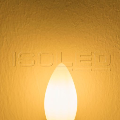 E14 LED gyertya fényforrás, 4 W, opál, meleg fehér, dimmelheto
