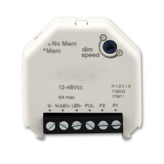   Univerzális Push dimmer LED szpotoknak/szalagoknak, 12-24 V, 8 A, 36-48V, 6 A