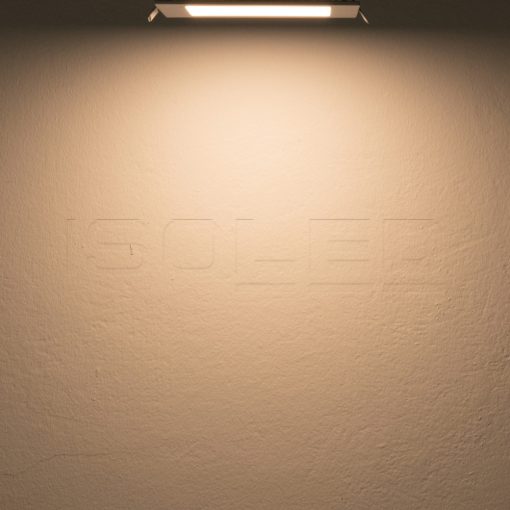 LED mélysugárzó, 9 W, ultra lapos, szögletes, fehér meleg fehér, dimmelheto
