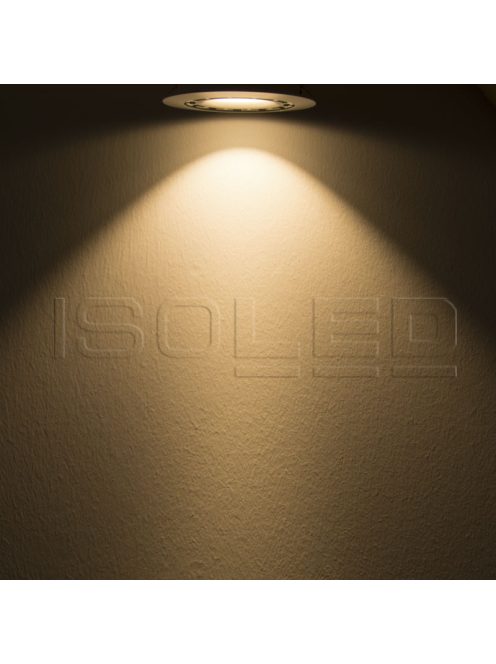 LED süllyesztett szpotlámpa COB, fehér, 15W, 45°, kerek, meleg fehér, dimmelheto