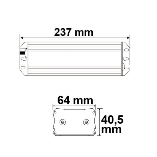 LED trafó, 12 V/DC, 20-100 W, IP65, dimmelheto
