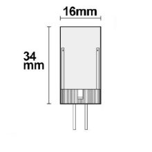 G4 LED fényforrás, 33 SMD, 3,5 W, meleg fehér