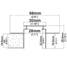 Szerelocsatorna beépítési profilokhoz WING, L: 200cm 15mm-es gipszkartonlapok számára