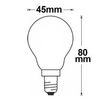 E14 LED Illu fényforrás, 4W, átlátszó, semleges fehér