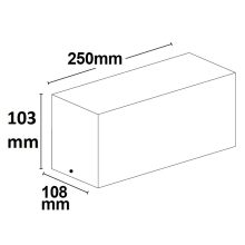 Fali lámpa, BOX-II, 1xE27, IP54, fehér, fényforrás nélkül