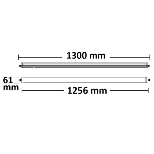LED lineáris lámpa 130cm, 36W, IP65, semleges fehér
