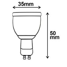 GU10 MINI LED szpot fényforrás, 4,5W, 38°, meleg fehér