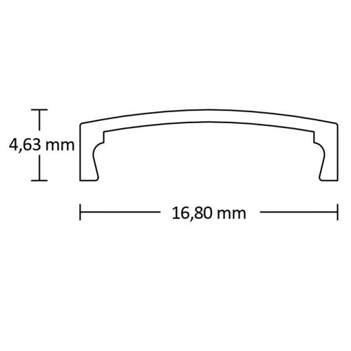COVER3 fedél, opál/szatinált, H:200 cm a SURF12 RAIL/BORDERLESS (FLAT) profilhoz