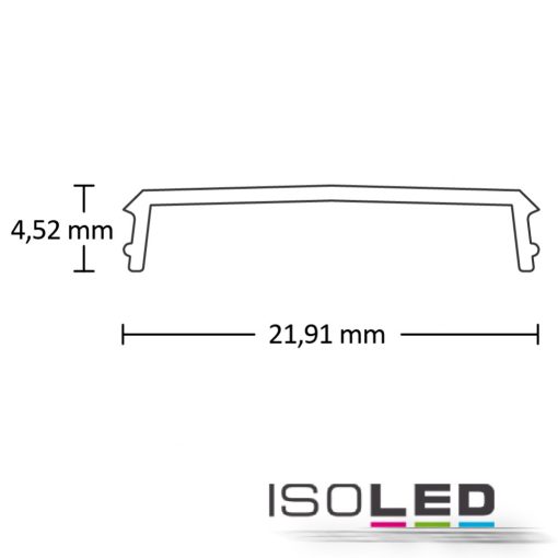 COVER7 fedél, opál/szatinált, H:200 cm a CORNER12 profilhoz