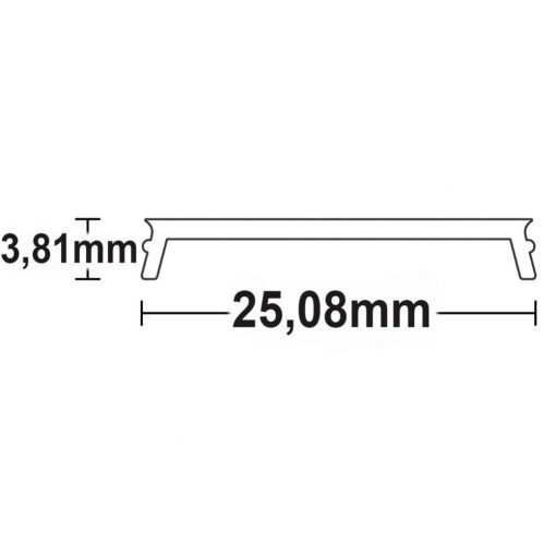 COVER10 fedél, opál, H: H:200 cm SURF24(FLAT)/DIVE24(FLAT) profilhoz