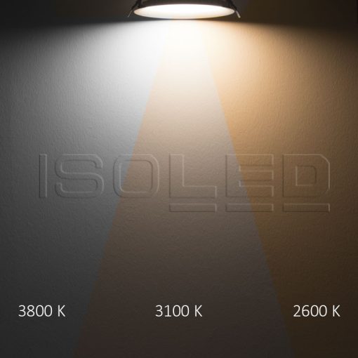 LED mélysugárzó, 24 W, ultra lapos, ColorSwitch 2600K|3100|4000K, dimmelheto
