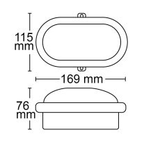 LED pince lámpa, 10 W, IP44, fehér, semleges fehér