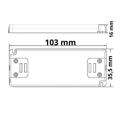 LED trafó 12V/DC, 0-15W, ultra lapos, SELV