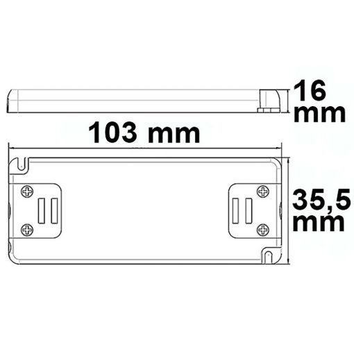 LED trafó 24V/DC, 0-15W, ultra lapos, SELV