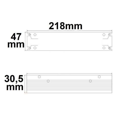 LED trafó 24 V/DC, 0-100 W, Slim rács