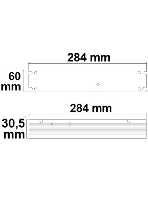 LED trafó 24 V/DC, 0-300 W, Slim rács