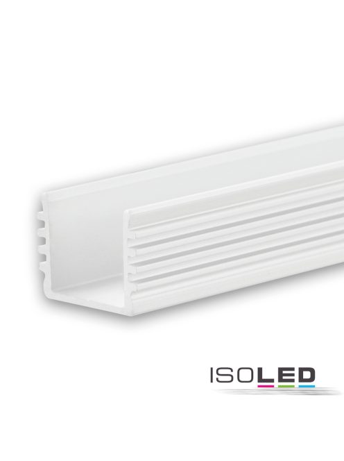 LED SURF12 BORDERLESS konstrukciós profil,  alumínium, porfestett, fehér, RAL 9010,  H:200 cm
