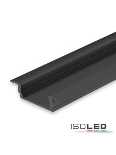   LED DIVE12 FLAT süllyesztett profil, alumínium, fekete, eloxált, RAL 9005,  H:200 cm