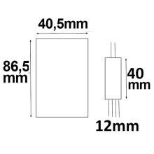 LED szalag Mini RGB rádiós vezérlo, 3 csatorna, 12-24 V DC 3x2 A