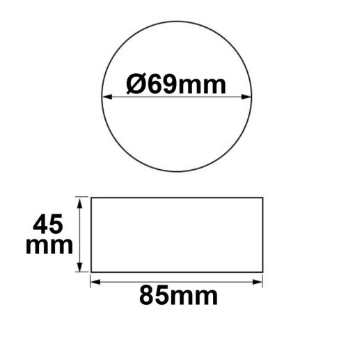 Wireless Touch RGB rádiós vezérlo, kerek, 12-24 V DC 3x4 A