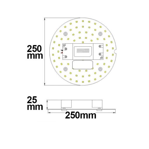 LED átalakító lámpatestbe, ColorSwitch 2600K|3100K|4000K, 250 mm, 25 W, mágnessel