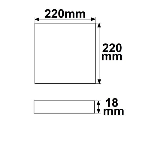 Mennyezeti lámpa Slim, 18 mm, fehér, 18 W, integrált trafó, meleg fehér